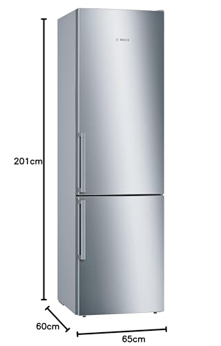 Réfrigérateur Série 6 combiné pose-libre, 201 x 60 cm, Inox anti trace de doigts