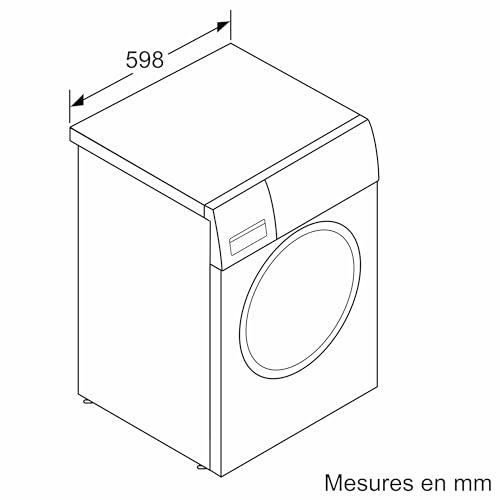 Lave-linge Frontal 9 kg - Classe A - 1400 trs/min - Dosage Automatique - Blanc