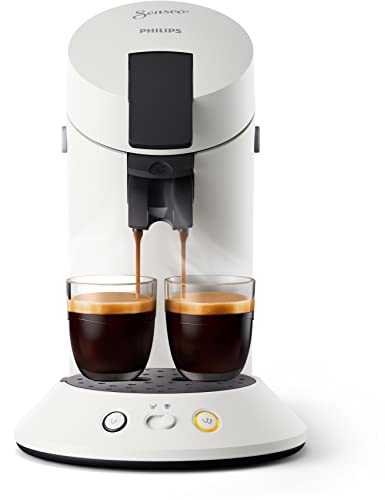 Original Plus Machine à Dosettes, Blanche, Sélecteur d'Intensité, Technologie Coffee Boost, Fabriquée avec du Plastique Recyclé