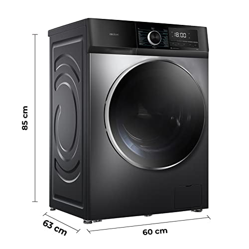 Lave-linge 10Kg Chargement Frontal Bolero Dresscode 10500 Inverter Steel A, 1950W, 1400 rpm, Moteur Inverter Plus, Basse Consommation, 16 Programmes, Lavage Vapeur, Delay Start, Acier
