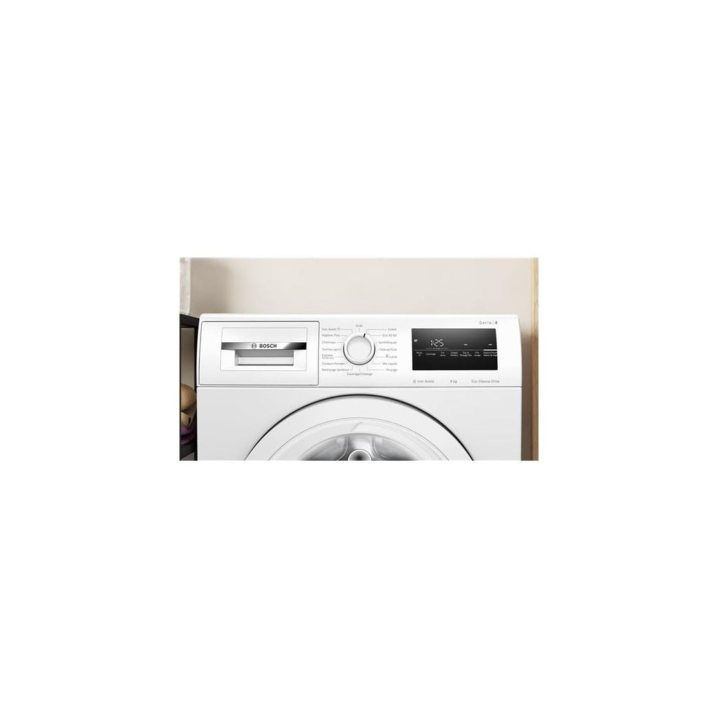 Lave-linge Hublot 8 kg - 1400 trs/min - Classe A - Moteur Induction Silencieux - Blanc
