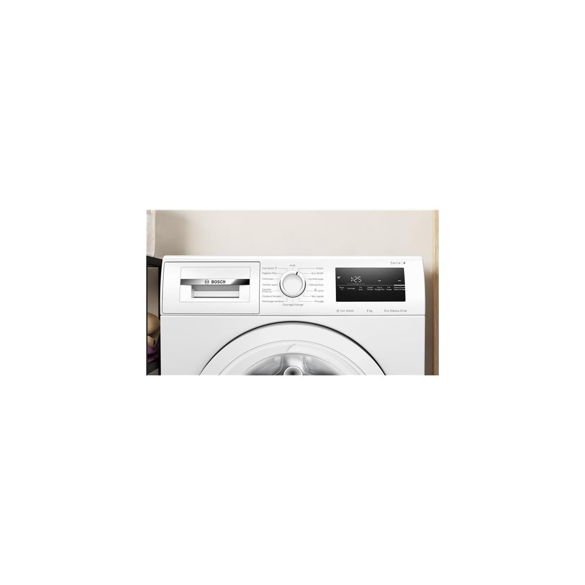 Lave-linge Hublot 8 kg - 1400 trs/min - Classe A - Moteur Induction Silencieux - Blanc