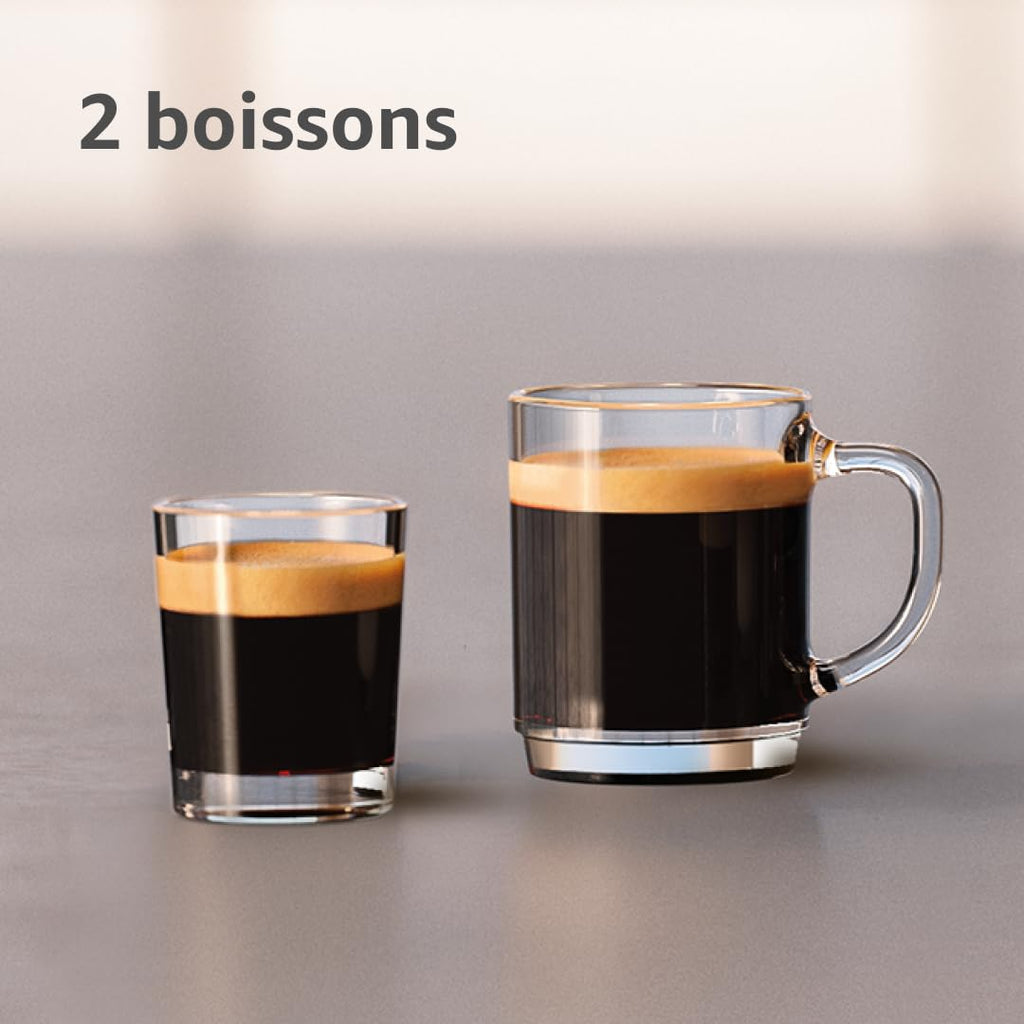 Expresso broyeur Série 2200-2 Cafés, Écran tactile, Mousseur à lait classique, Broyeur céramique, Machine à café à grain Noir mat