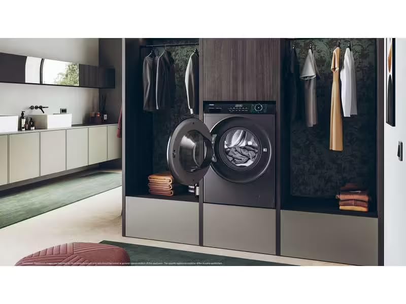 Lave-linge Séchant Frontal 8 kg / 5 kg - 1400 trs/min - Moteur Induction Direct - Silver