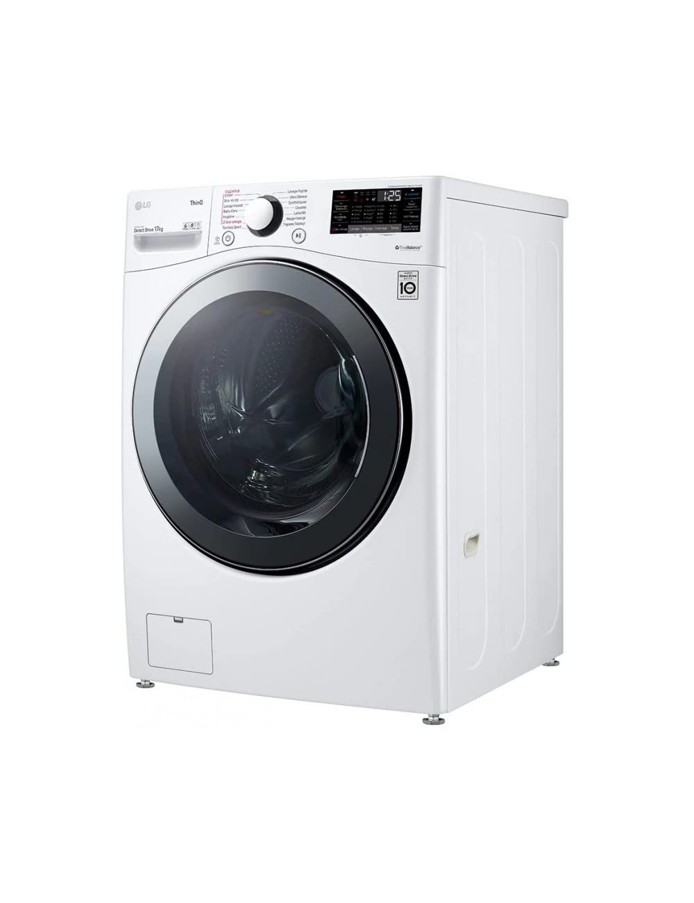 Lave-linge Frontal Grande Capacité 17 kg - Moteur Induction Silencieux - Noir