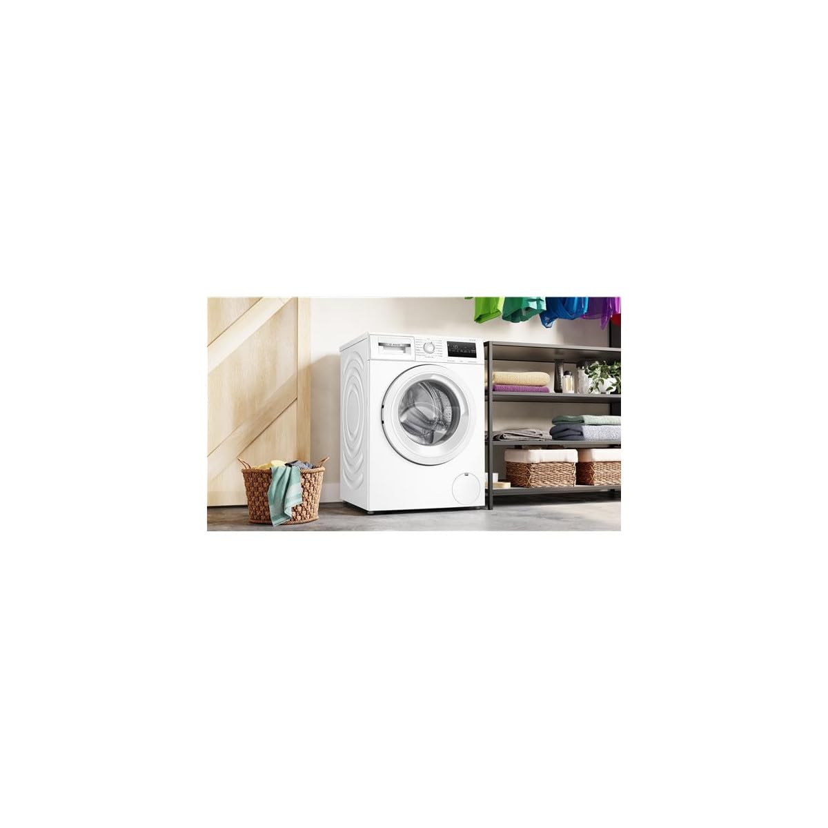 Lave-linge Hublot 8 kg - 1400 trs/min - Classe A - Moteur Induction Silencieux - Blanc