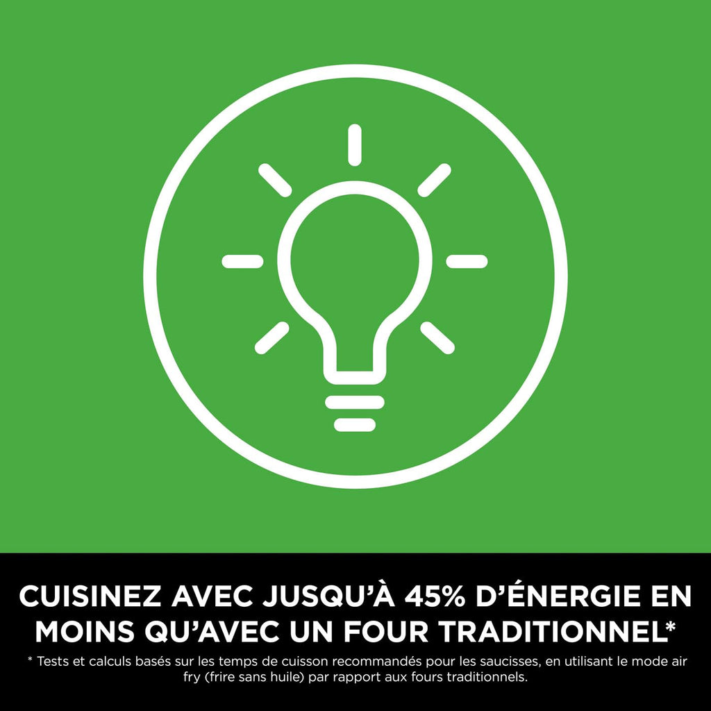 Foodi FlexDrawer Air Fryer 2 Compartiments Avec Séparateur Amovible, Grande Capacité 10.4L, Air Fryer 7-en-1, Max 240°C, Pièces Antiadhésives Amovibles Lavables Au Lave-Vaisselle, Noir