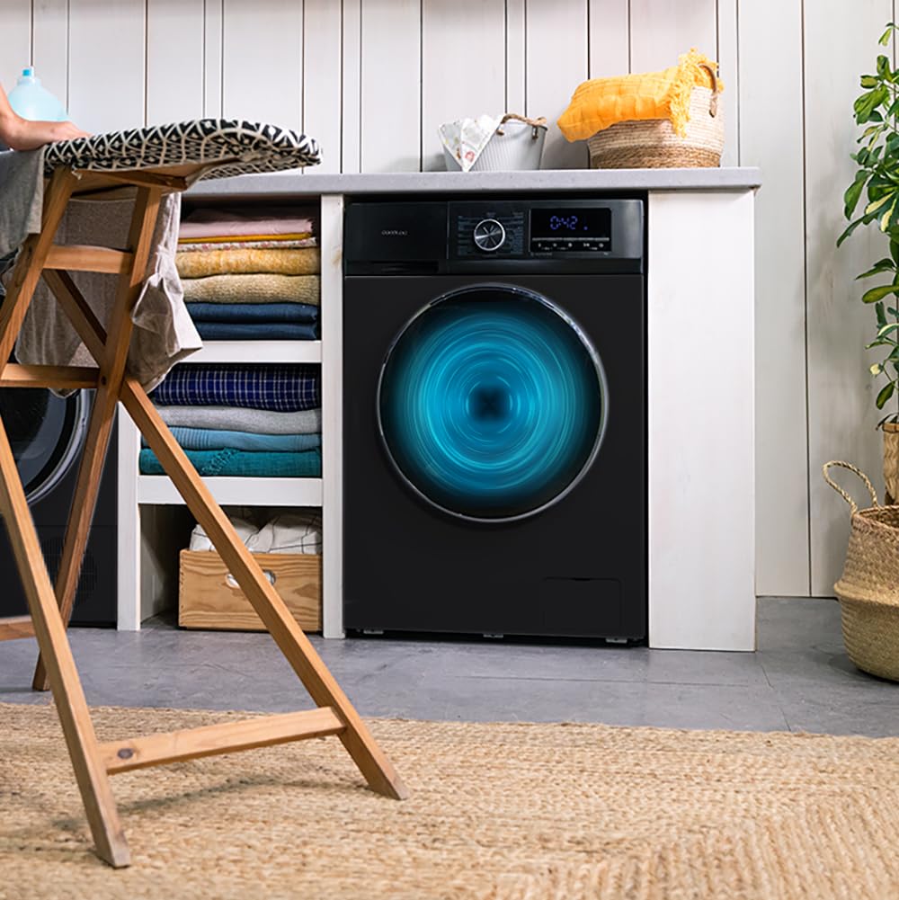 Lave-linge 10Kg Chargement Frontal Bolero Dresscode 10500 Inverter Steel A, 1950W, 1400 rpm, Moteur Inverter Plus, Basse Consommation, 16 Programmes, Lavage Vapeur, Delay Start, Acier