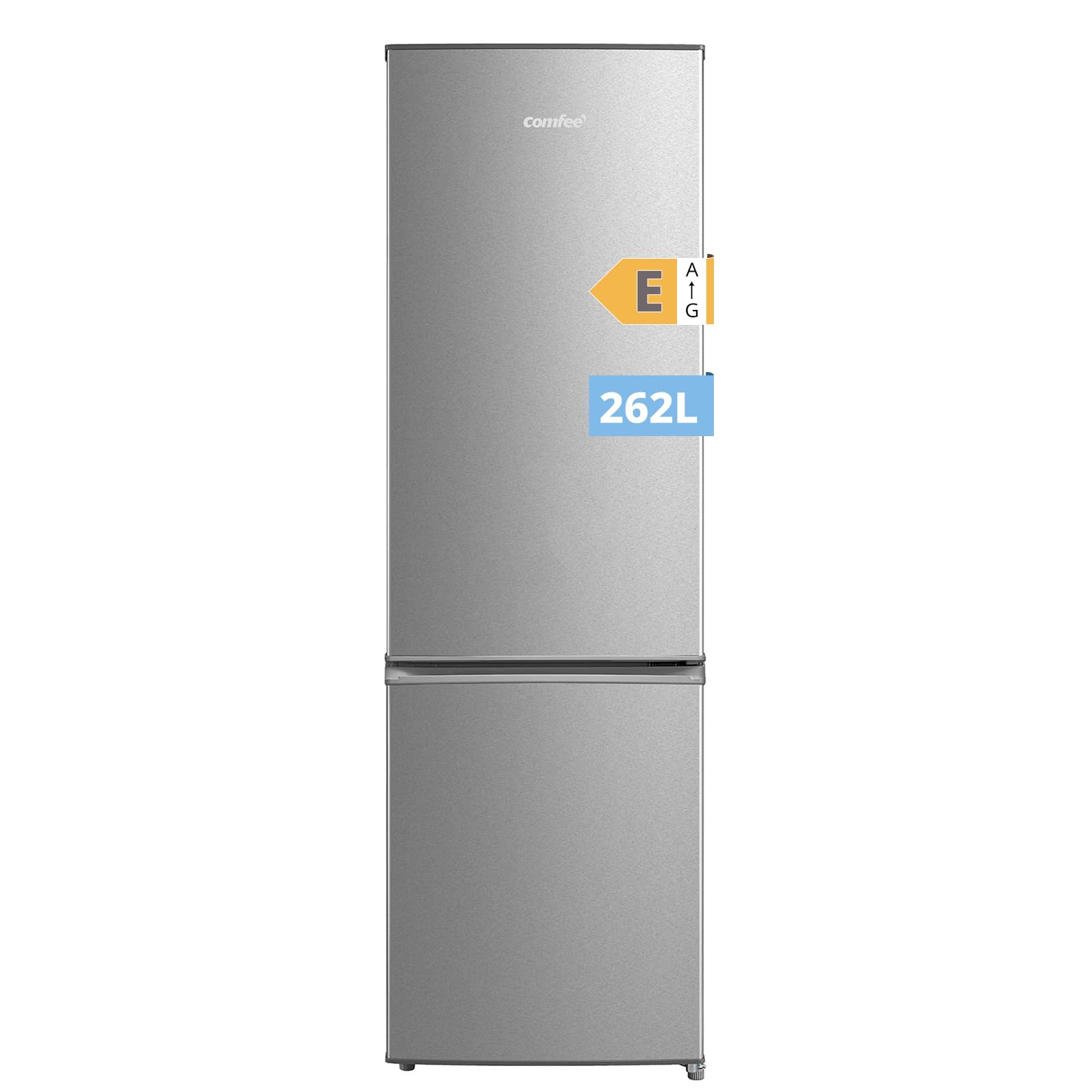 Réfrigérateur combiné 262L pour la maison - Grande capacité au quotidien - Technologie Low Frost - Silencieux (39 dB) - Acier inoxydable