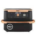 Foodi FlexDrawer Air Fryer, Dual Zone Avec Séparateur Amovible, Grand Tiroir de 10.4 L, 7-en-1, Double Zone, Pièces Antiadhésives Compatibles Au Lave-Vaisselle, Noir & Cuivre