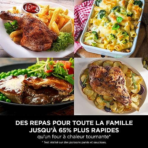 Foodi FlexDrawer Air Fryer 2 Compartiments Avec Séparateur Amovible, Grande Capacité 10.4L, Air Fryer 7-en-1, Max 240°C, Pièces Antiadhésives Amovibles Lavables Au Lave-Vaisselle, Noir
