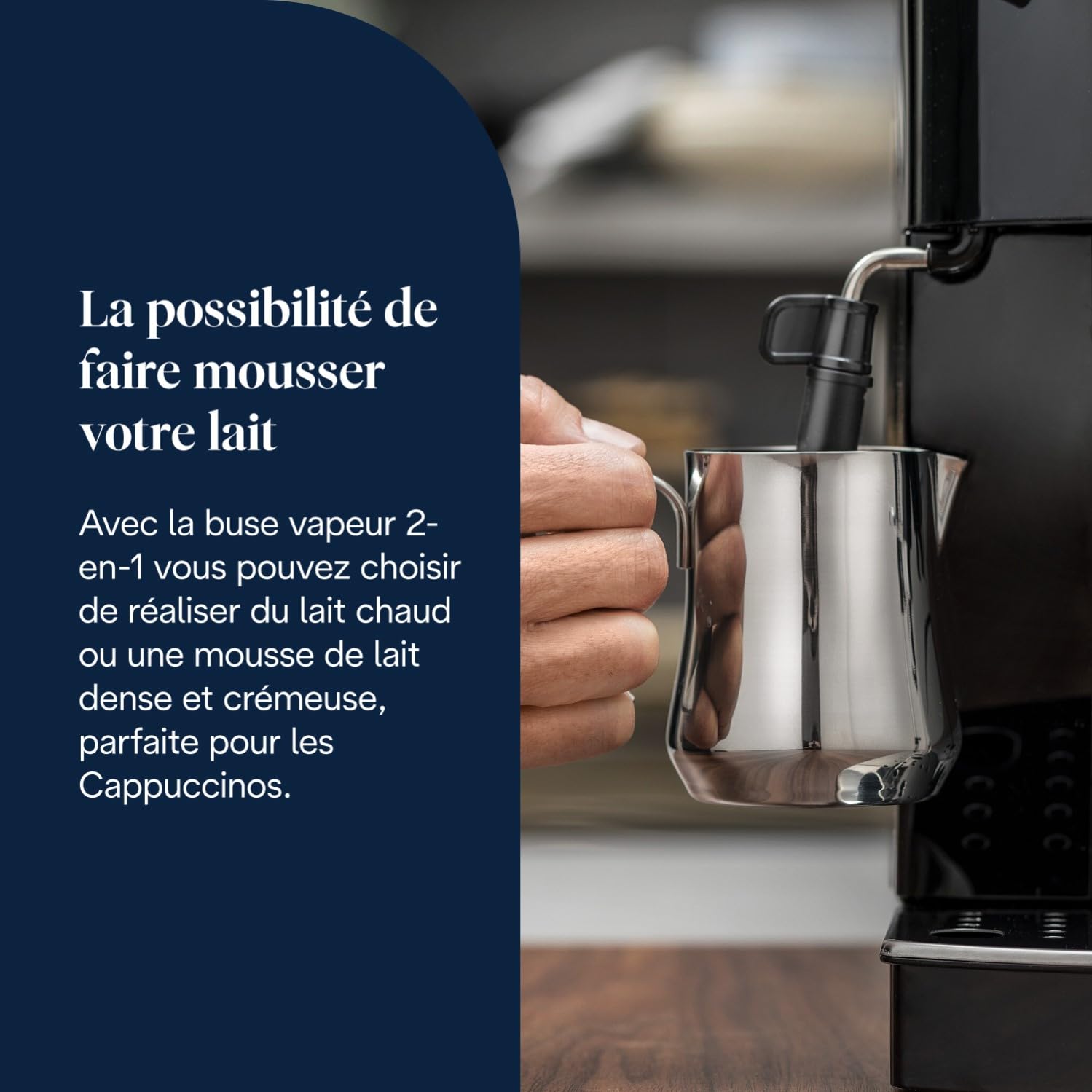 Magnifica S - Perfetto Machine à Café Automatique avec Mousseur à Lait Manuel, Machine à Espresso et Cappuccino, Panneau de Commande avec Boutons, Noir