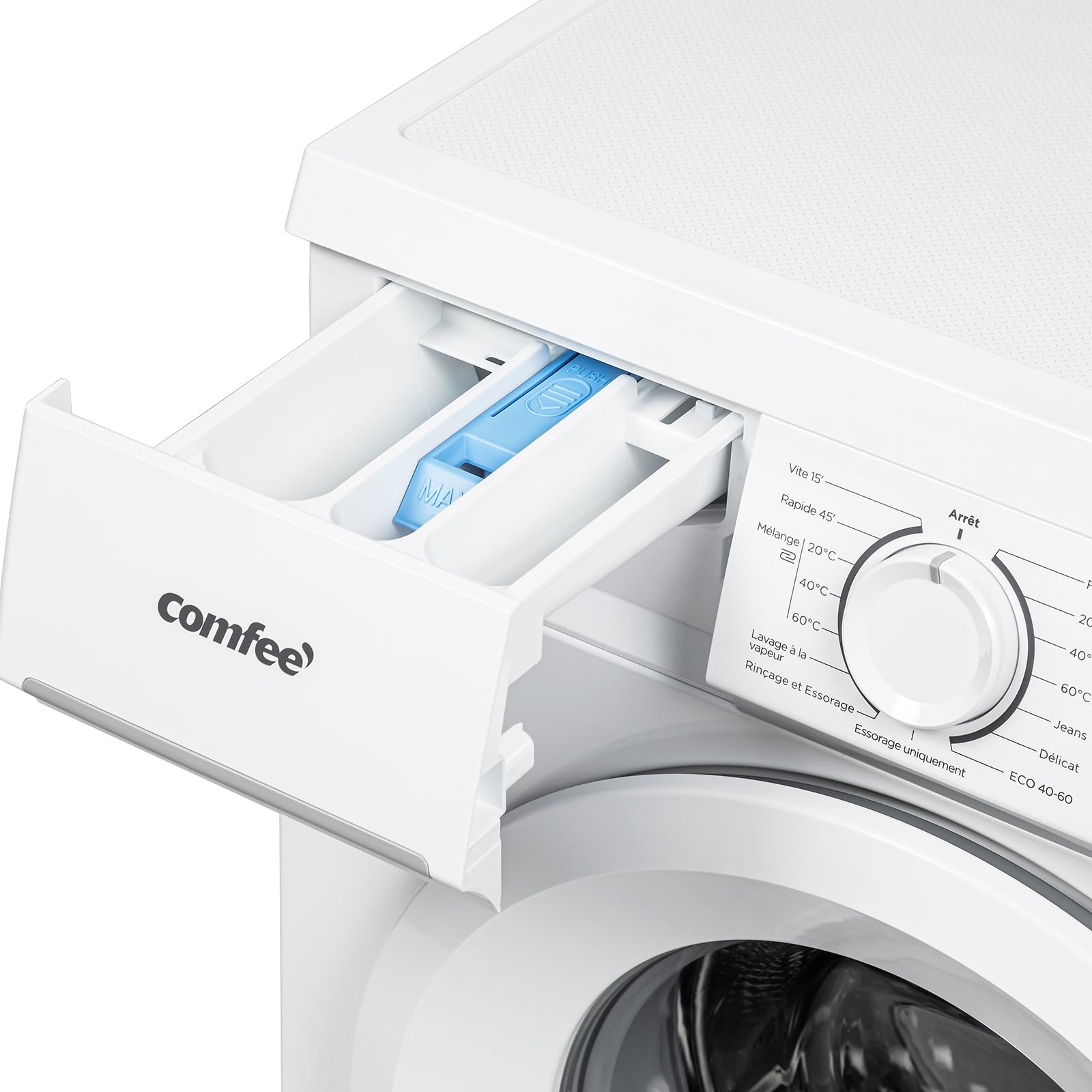 Lave-linge frontal 8KG, Classe énergétique A, Moteur BLDC 1400 tr-min, 15 Programmes, Prélavage, Blanc [Classe énergétique A]