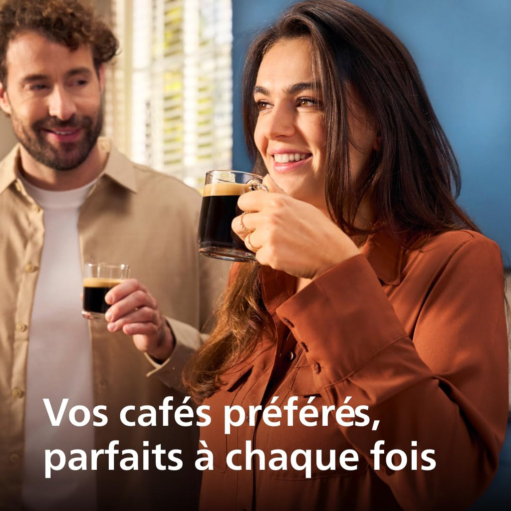 Expresso broyeur Série 2200-2 Cafés, Écran tactile, Mousseur à lait classique, Broyeur céramique, Machine à café à grain Noir mat