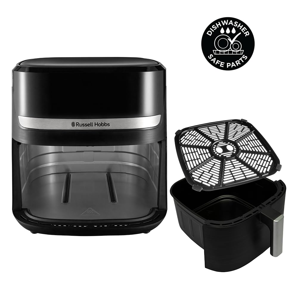 Air Fryer XXL 8,3L Rapid Air (Compact, Silencieux, Pizza Ø 26cm) Friteuse sans huile (9-en-1, Cuit, gril, rôtit et plus, économe, tactile,arrêt auto, compatible lave-vaisselle)