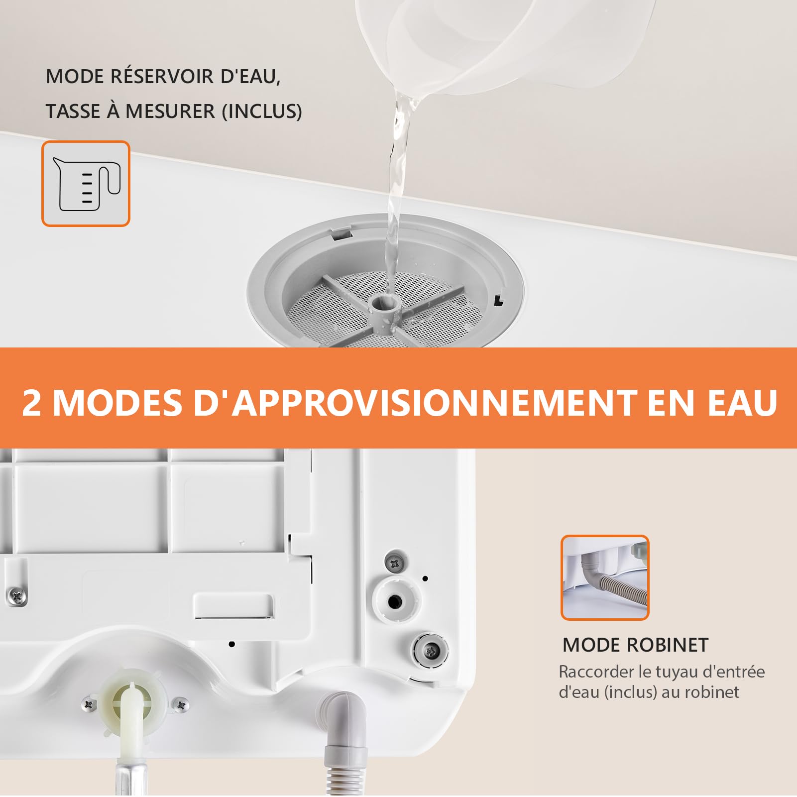 Lave-vaisselle de table, Mini Lave-vaisselle avec Comman destactiles à LED, 45CM, 6 Programmes, Lavage des fruits, Soins Pour Bébés