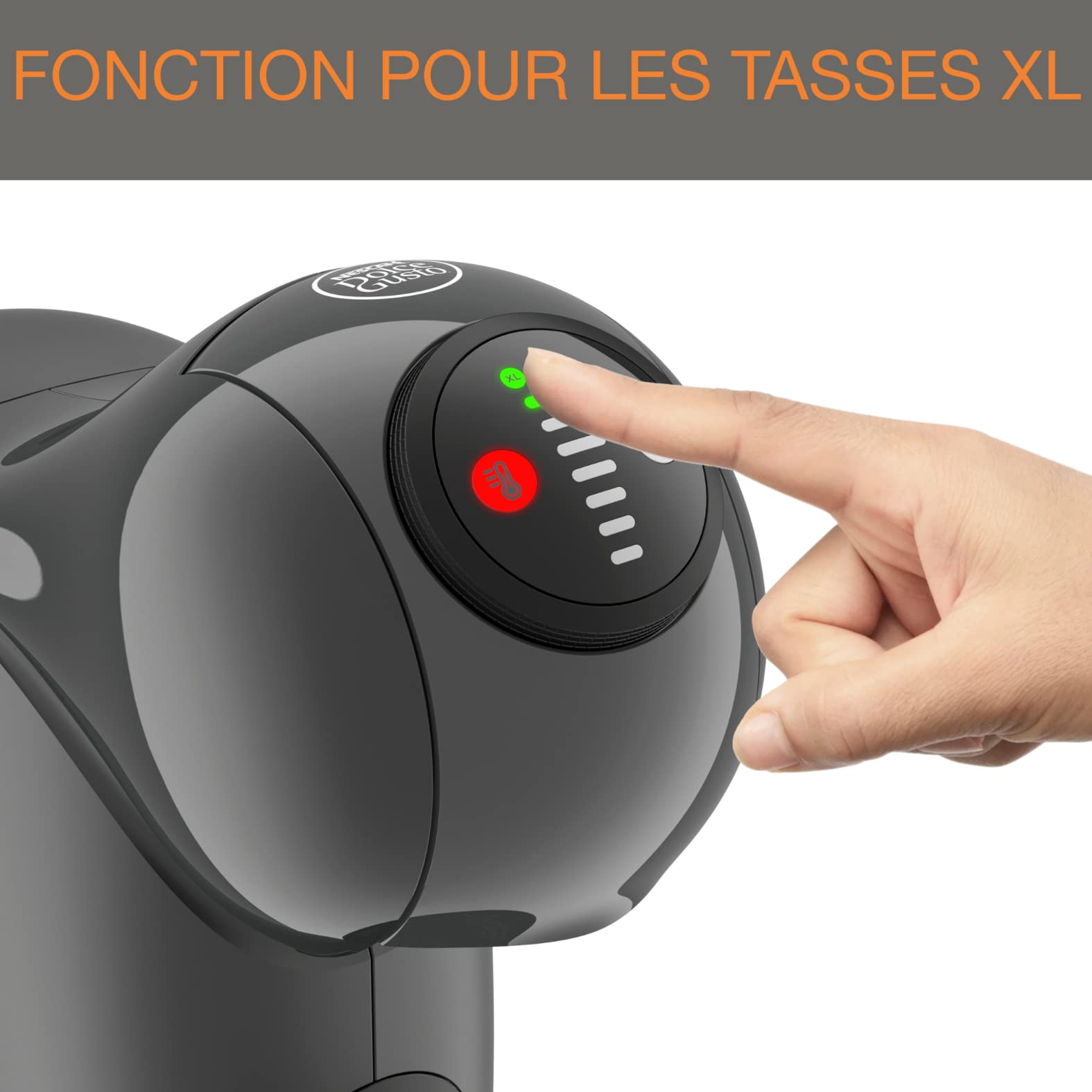 Dolce Gusto Machine à café dosettes multi-boissons, 0,8 L, Taille des boissons ajustable, Machine à espresso, Cafetière compacte, Arrêt automatique, Genio S