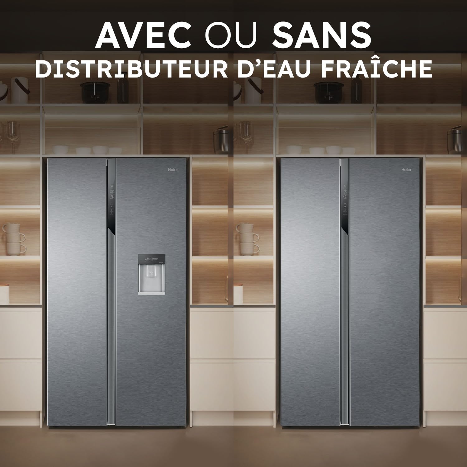 Réfrigérateur Américain - 2 Portes - Classe Énergétique E - Technologie Total No Frost Multi Air Flow - Inox - 337L + 191L (Congélateur) - 177,5 x 90,8 x 64,7 cm