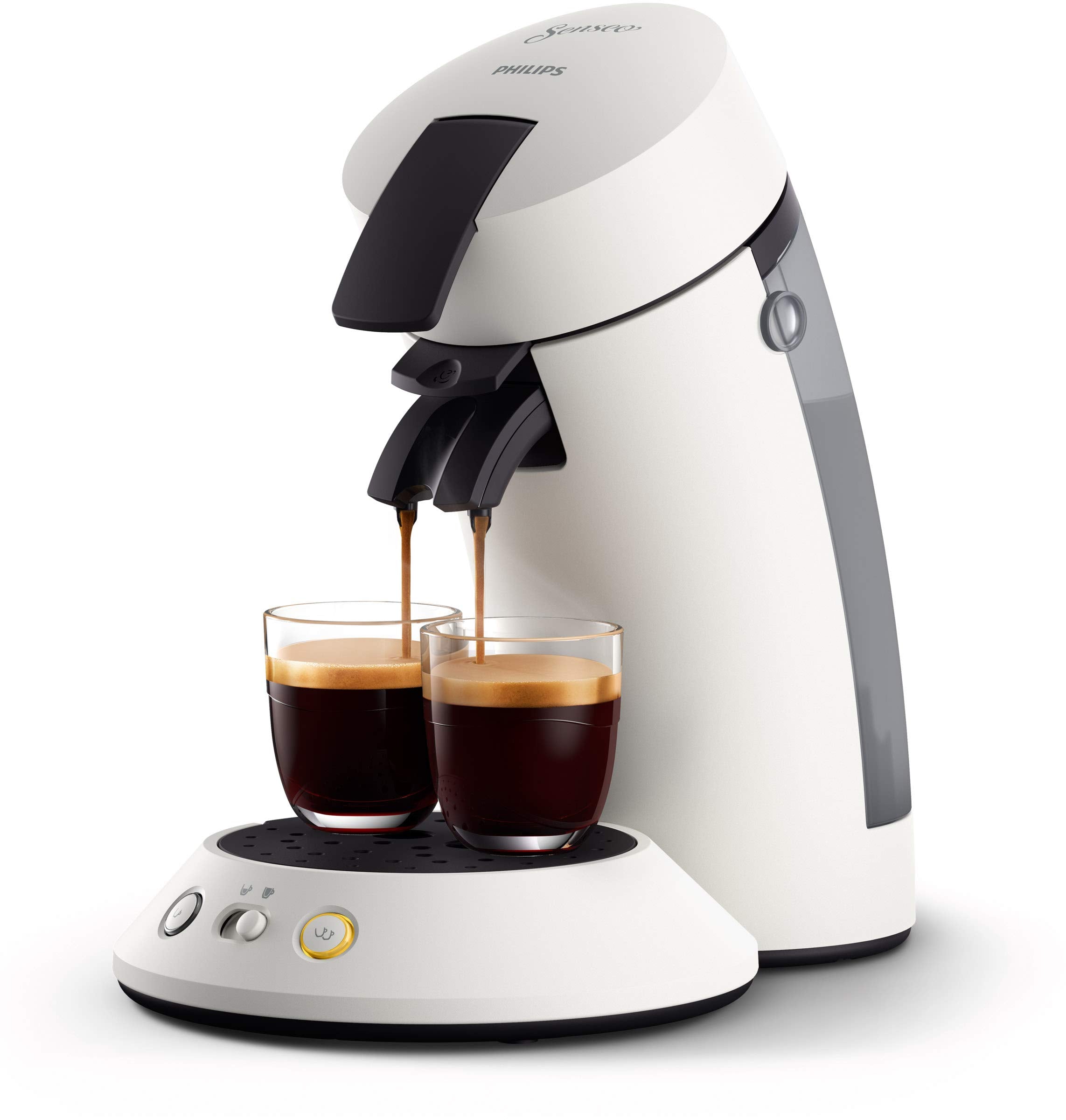 Original Plus Machine à Dosettes, Blanche, Sélecteur d'Intensité, Technologie Coffee Boost, Fabriquée avec du Plastique Recyclé