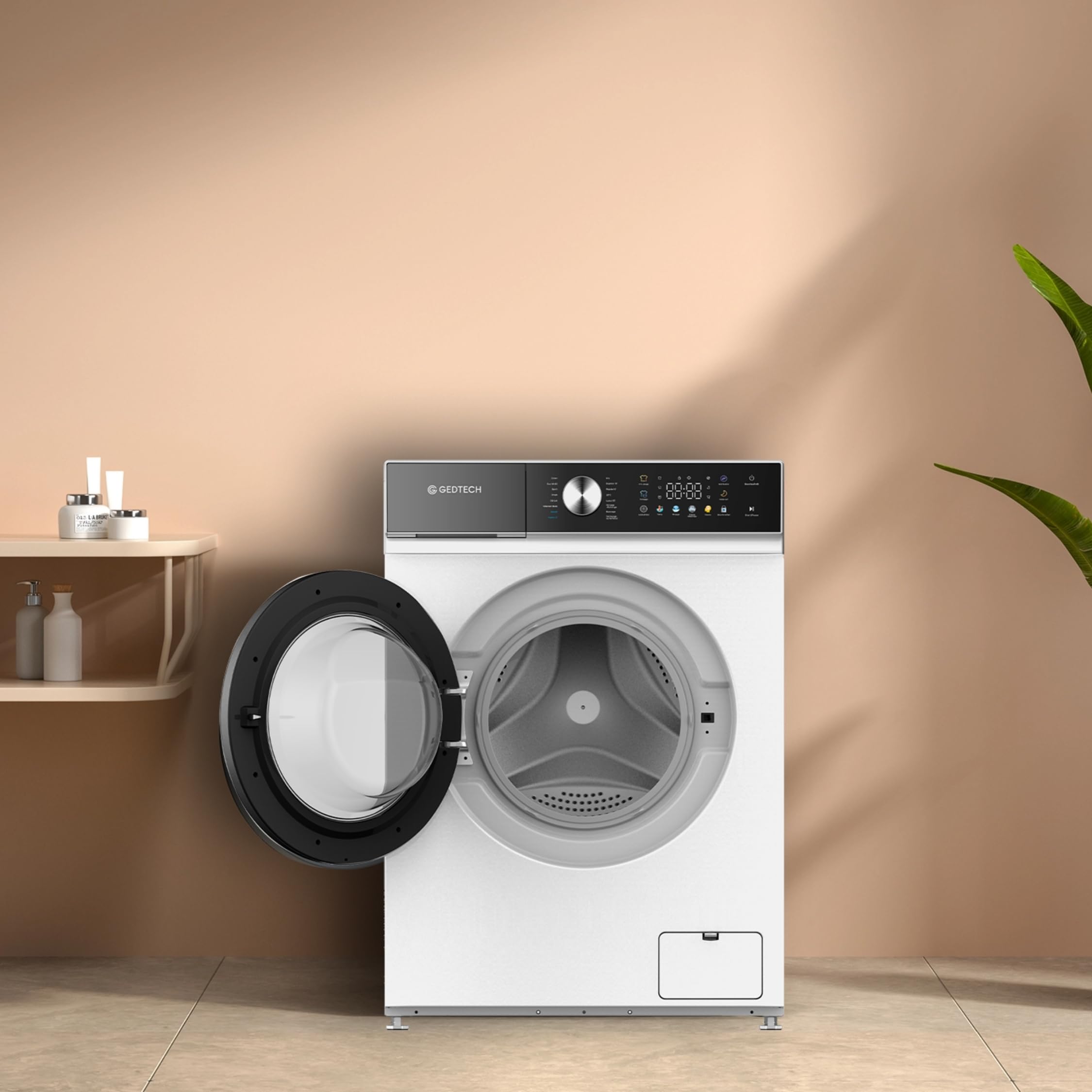 Lave-linge frontal - 10 Kg - 1400 tr/mn - 16 programmes - Eco - Intensif - Rapide – Très Faible conso - Panneau commande LED couleur (Blanc, 10 Kg)