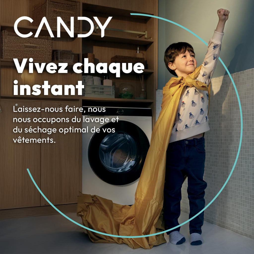 Lave-linge Séchant Frontal 10 kg / 6 kg - 1400 trs/min - Classe A - Fonction Vapeur - Blanc