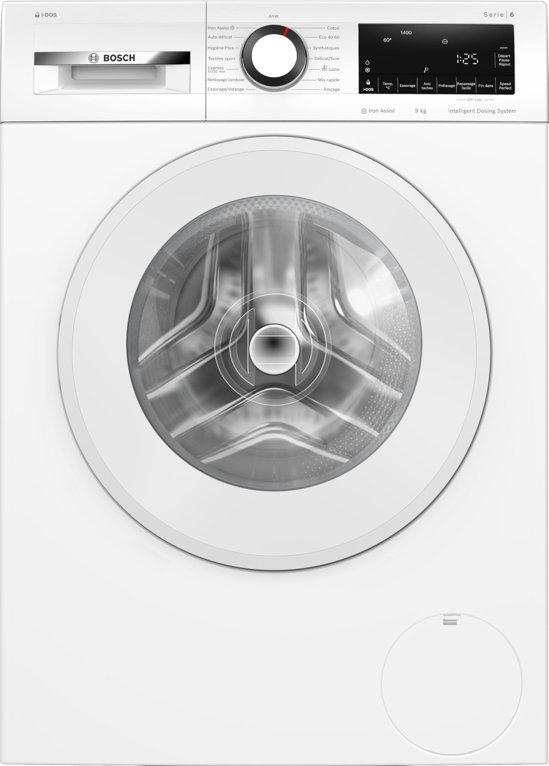 Lave-linge Série 6 Pose-libre, 9 kg, 1400 trs/min, Blanc