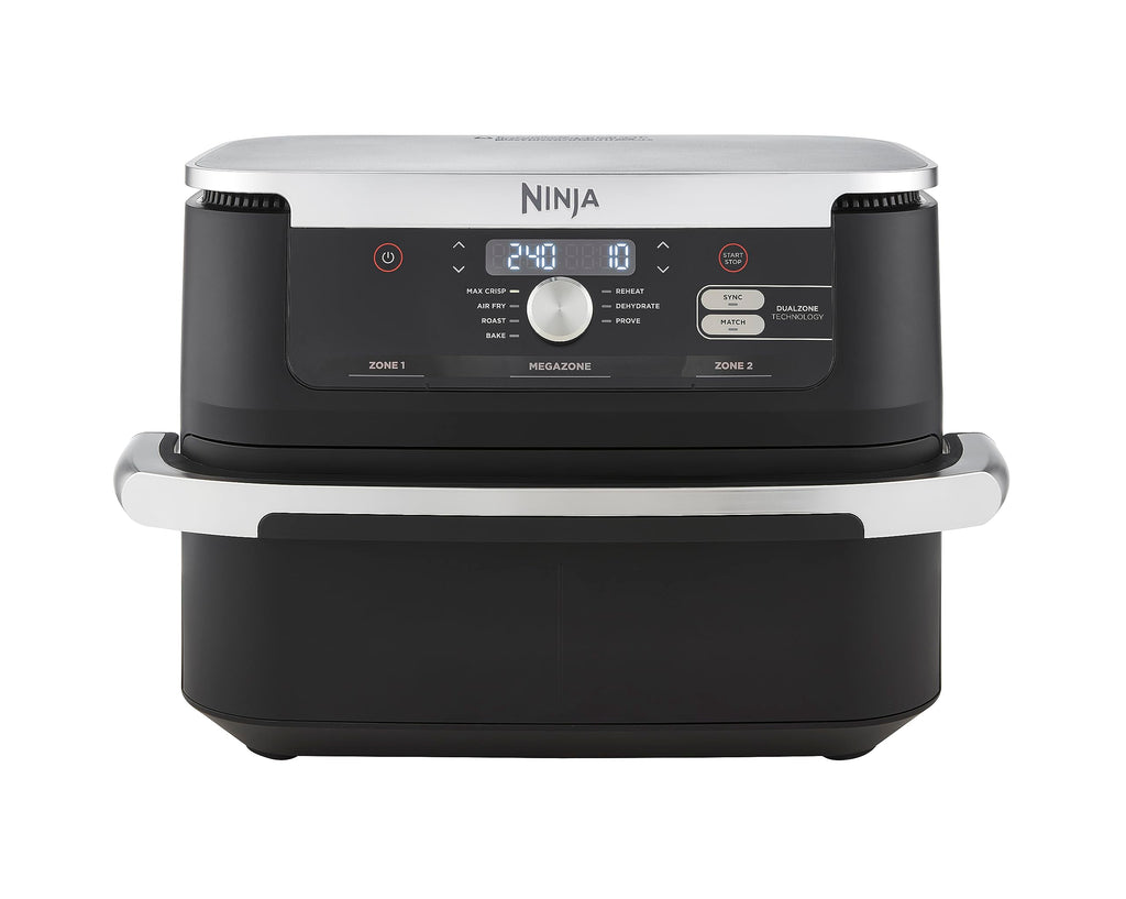 Foodi FlexDrawer Air Fryer 2 Compartiments Avec Séparateur Amovible, Grande Capacité 10.4L, Air Fryer 7-en-1, Max 240°C, Pièces Antiadhésives Amovibles Lavables Au Lave-Vaisselle, Noir