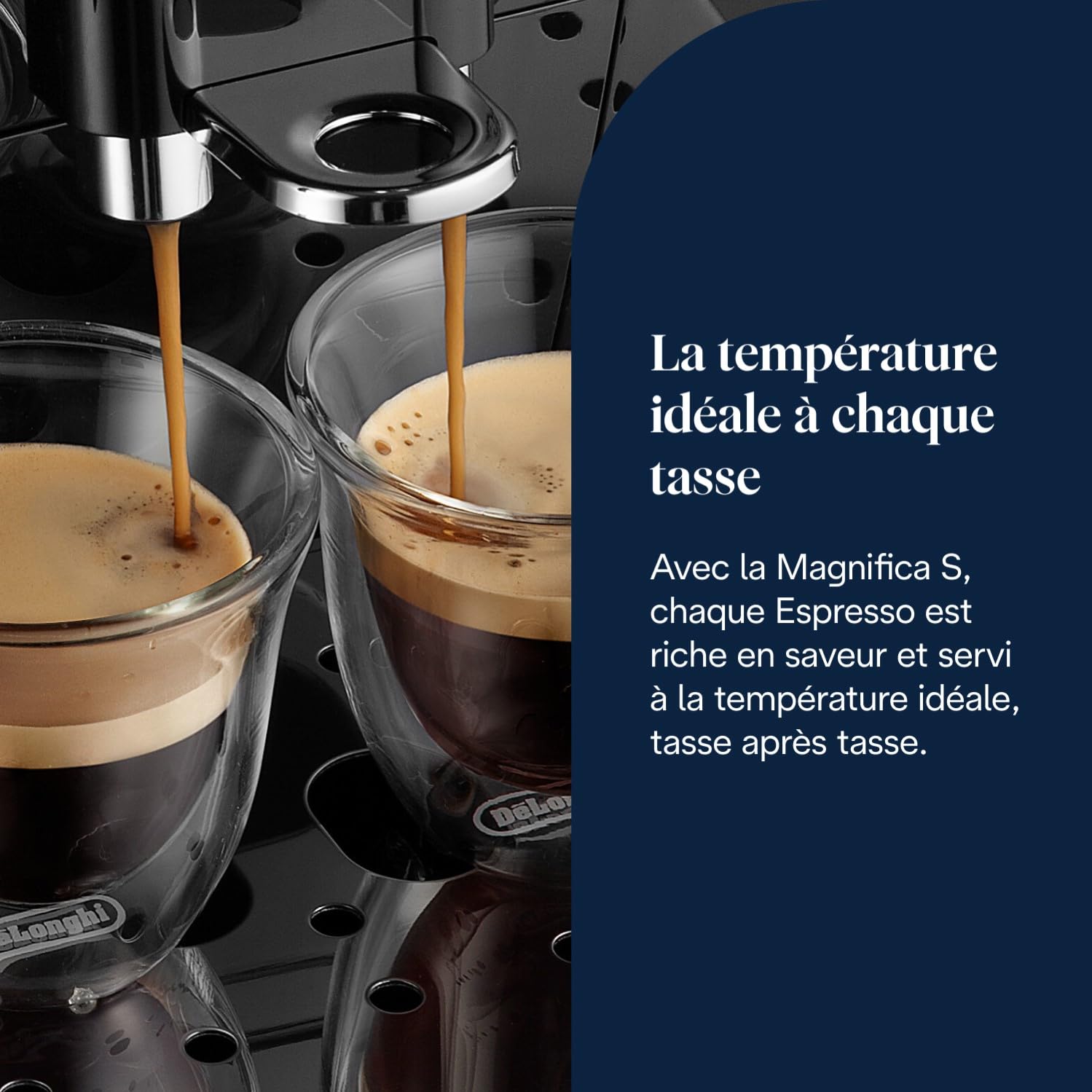 Magnifica S - Perfetto Machine à Café Automatique avec Mousseur à Lait Manuel, Machine à Espresso et Cappuccino, Panneau de Commande avec Boutons, Noir