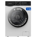 Lave-linge frontal - 12 Kg - 1400 tr/mn - 16 programmes - Eco - Intensif - Rapide – Très Faible conso - Classe A-20% (Blanc, 12 Kg)