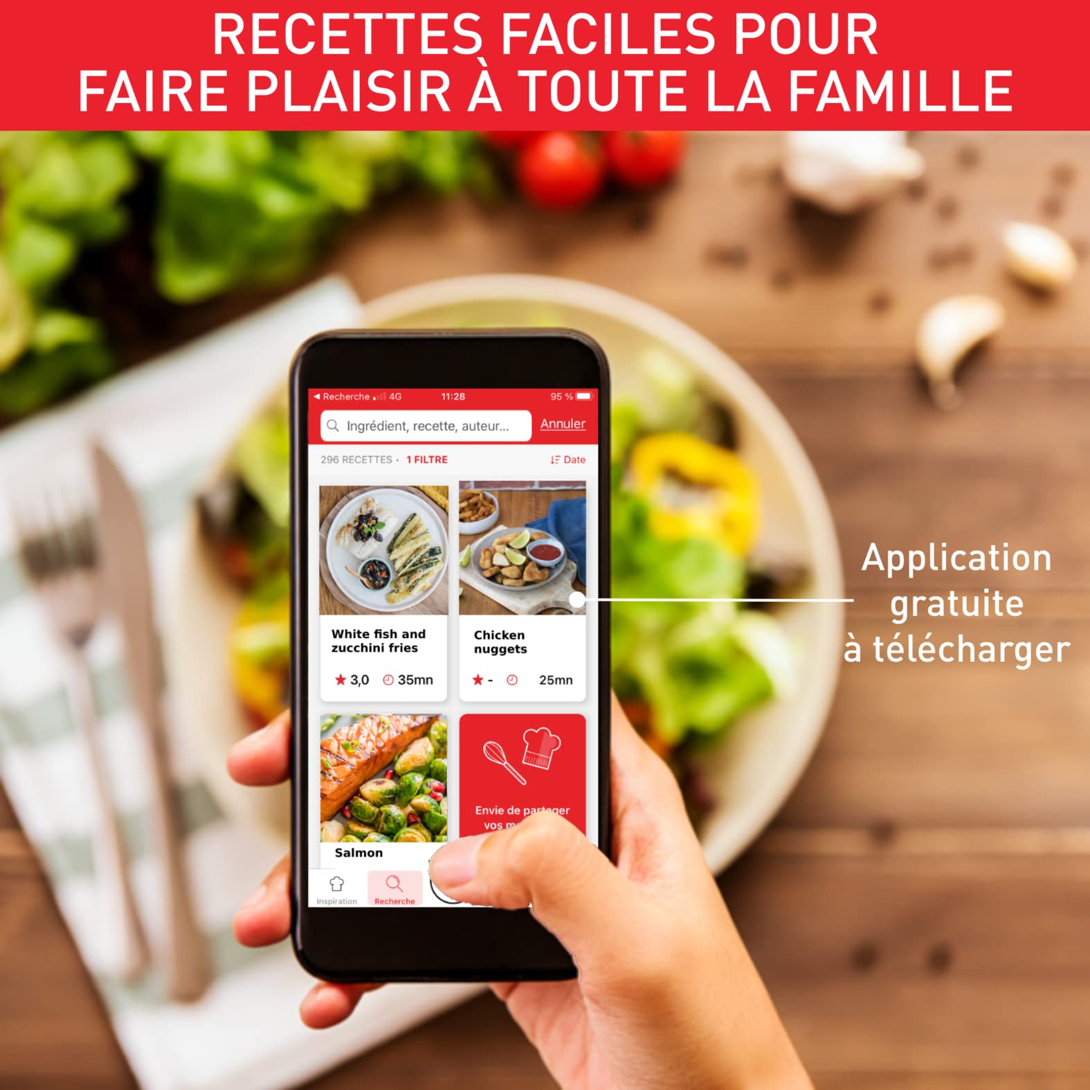 Easy Fry & Grill XXL Friteuse sans huile + gril, Capacité 6,5 L, Jusqu’à 8 personnes, 8 programmes automatiques, Séparateur double cuisson, Application, air fryer