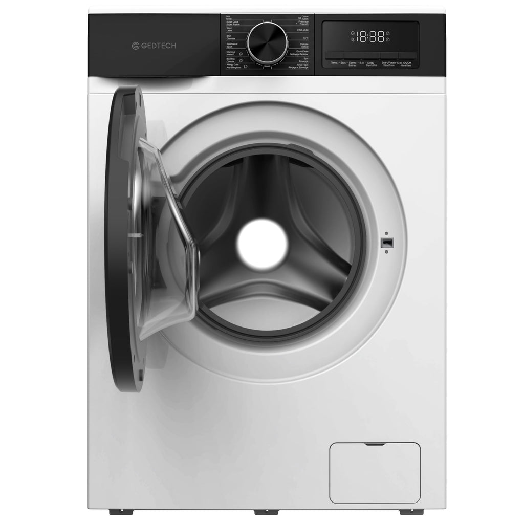 Lave-linge frontal - 12 Kg - 1400 tr/mn - 16 programmes - Eco - Intensif - Rapide – Très Faible conso - Classe A-20% (Blanc, 12 Kg)