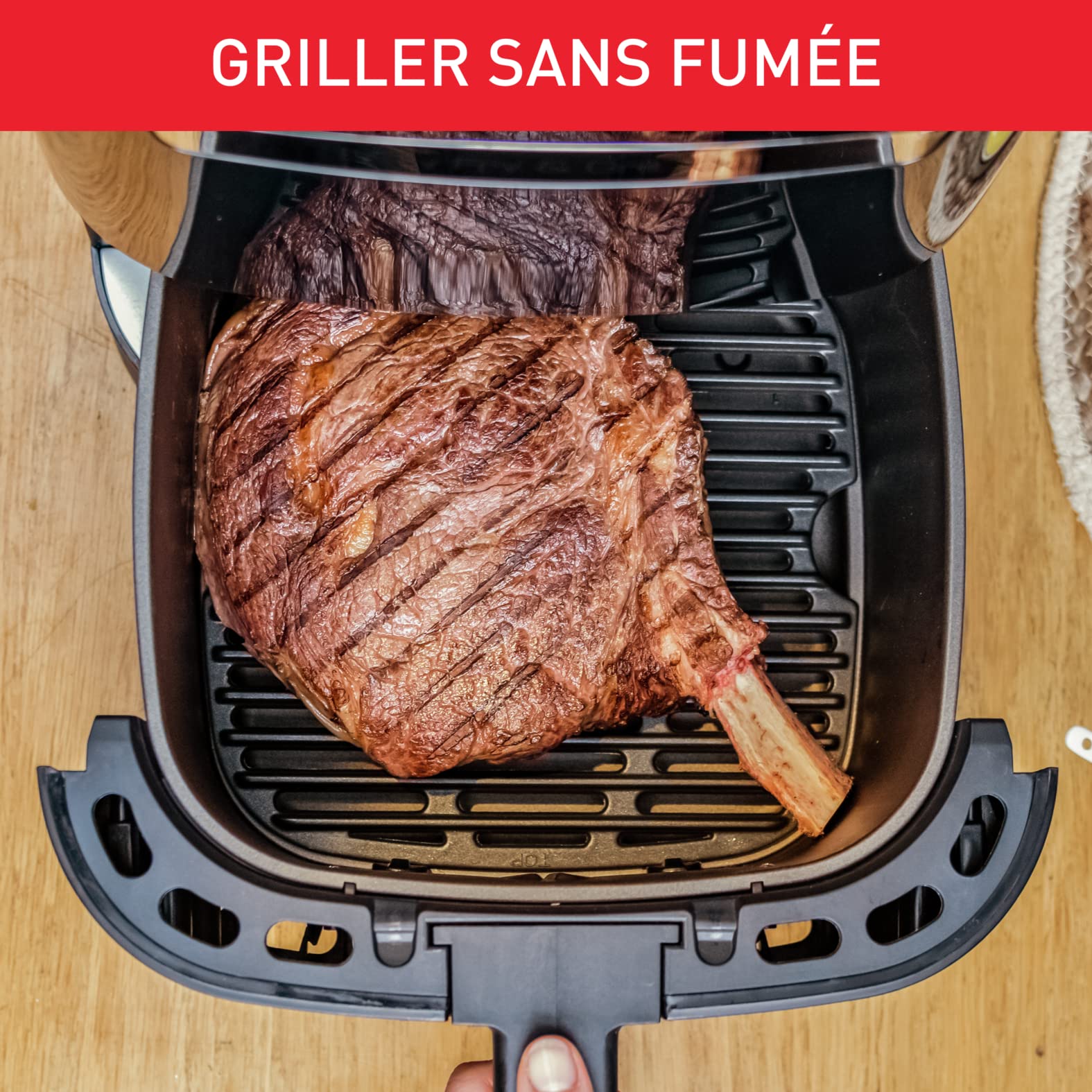 Easy Fry & Grill XXL Friteuse sans huile + gril, Capacité 6,5 L, Jusqu’à 8 personnes, 8 programmes automatiques, Séparateur double cuisson, Application, air fryer