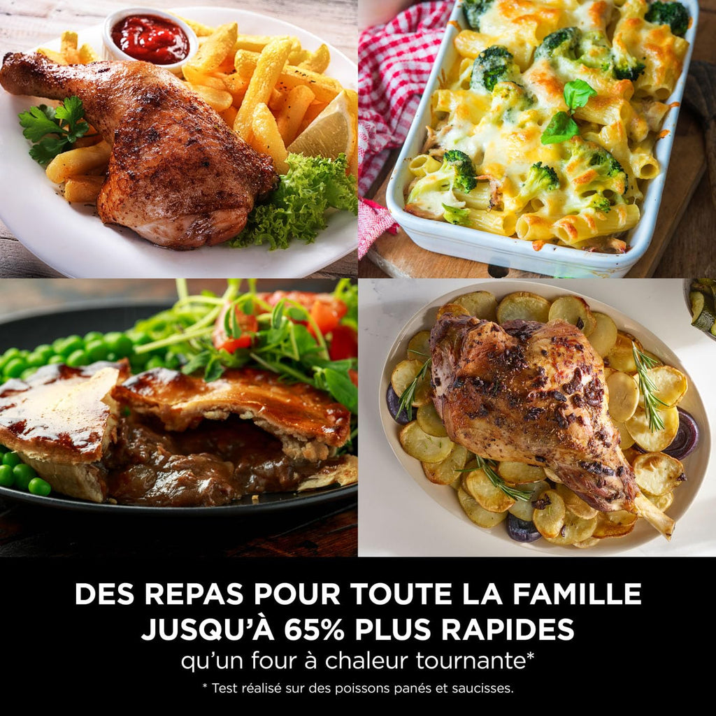 Foodi FlexDrawer Air Fryer, Dual Zone Avec Séparateur Amovible, Grand Tiroir de 10.4 L, 7-en-1, Double Zone, Pièces Antiadhésives Compatibles Au Lave-Vaisselle, Noir & Cuivre