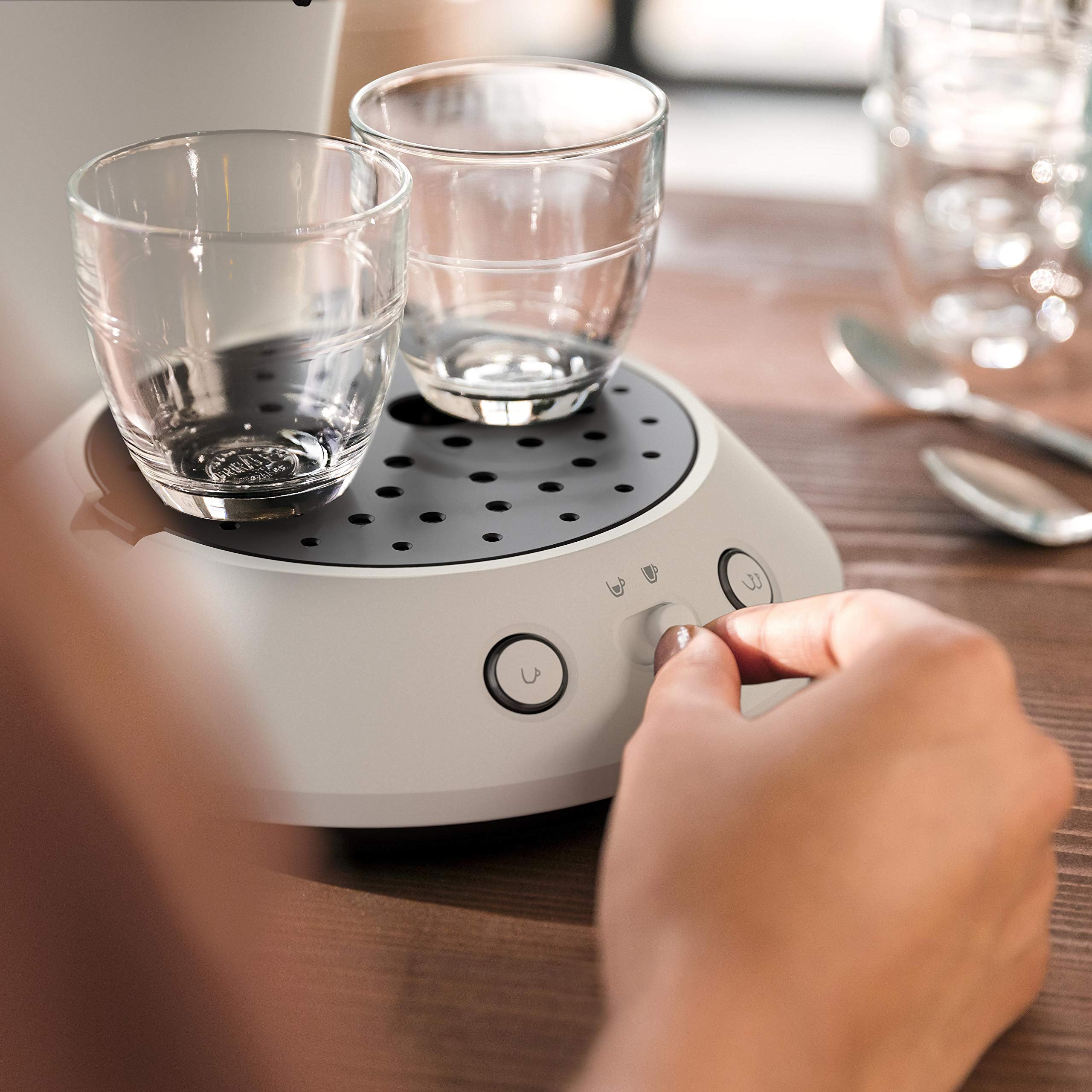 Original Plus Machine à Dosettes, Blanche, Sélecteur d'Intensité, Technologie Coffee Boost, Fabriquée avec du Plastique Recyclé